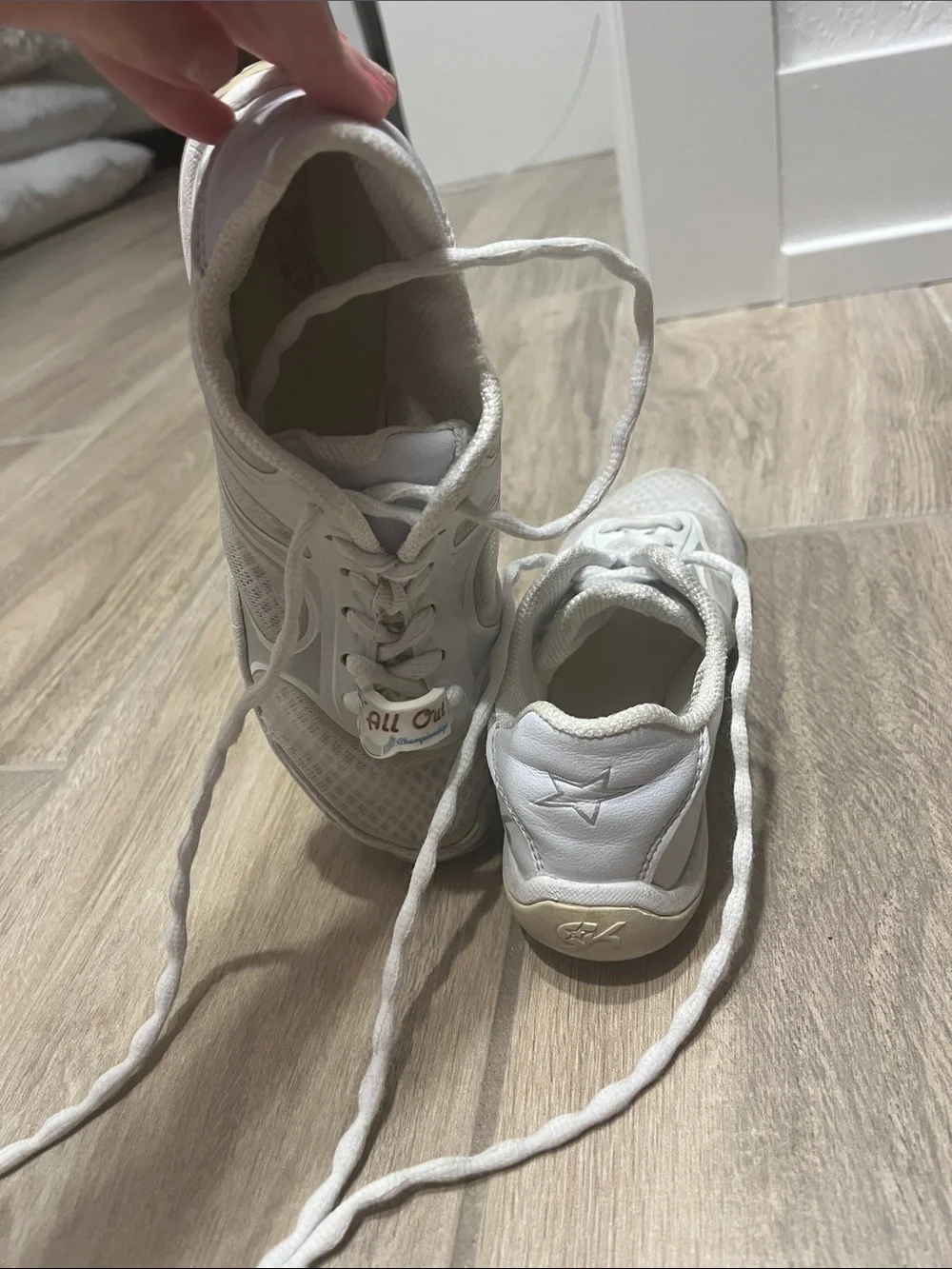 GK Kids White Cheerleading Sneakers